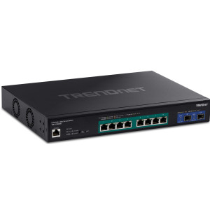TRENDnet TPE-3102WS 10-Port Managed 2.5 Gigabit Ethernet PoE+ Switch, 2x 10G SFP+ ports, rack mountable